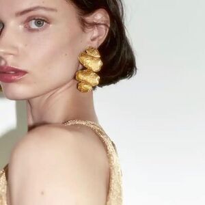 Zara Gold Statement Earrings